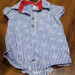 Baby boy striped body suit